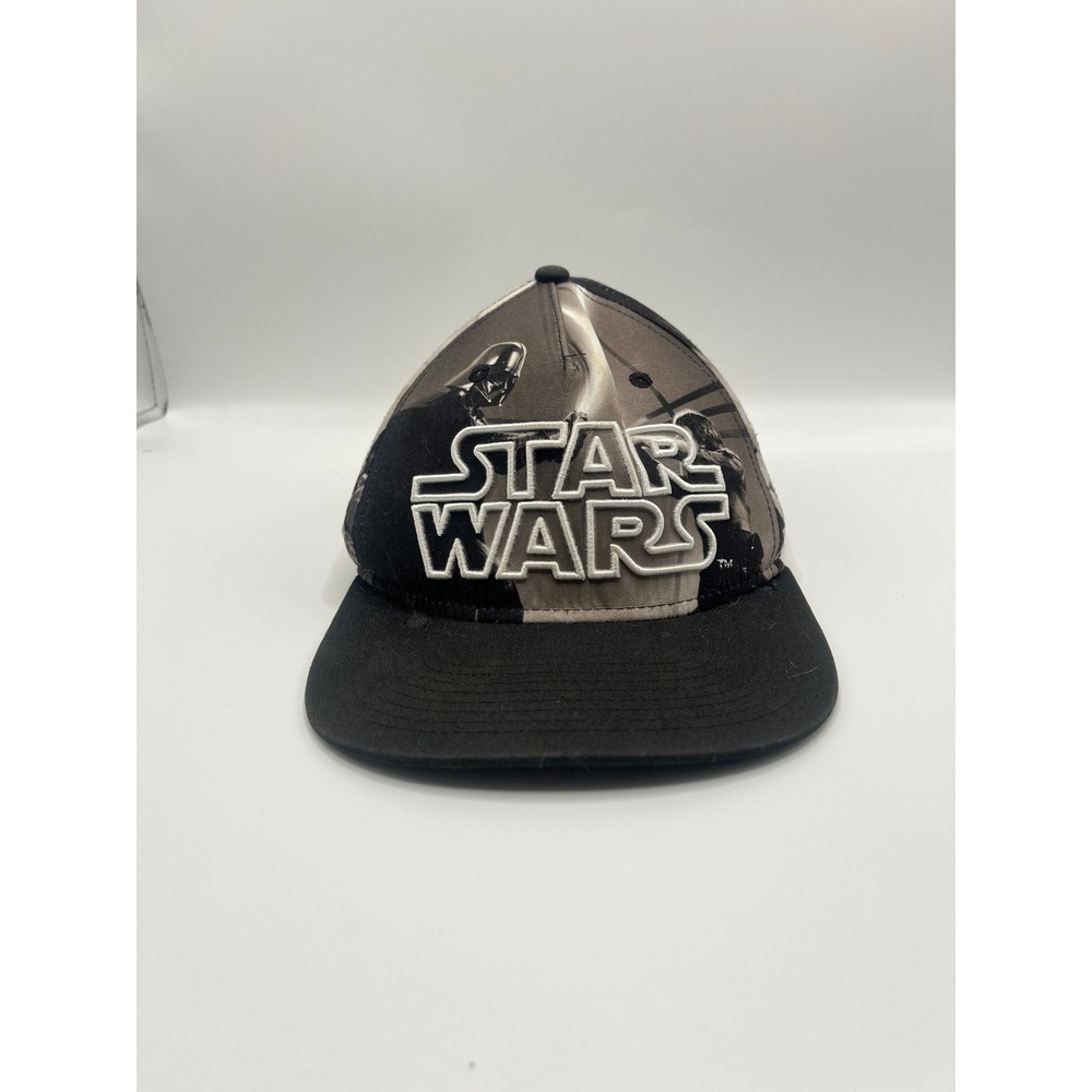 Star Wars Darth Vader Yoda Stormtrooper All Over Print Snapback Hat Black Gray